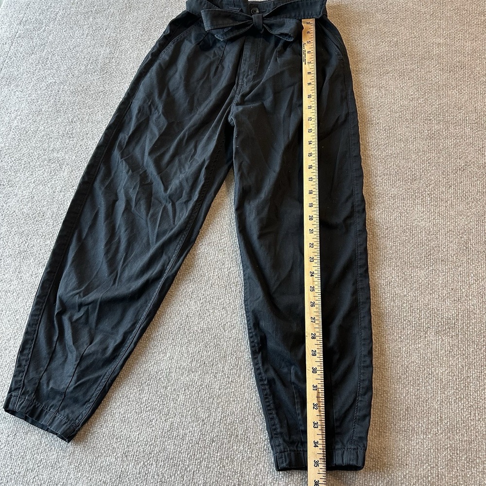 Polo Ralph Lauren Belted Twill Woman's Trousers Black Size‎ 00 - Picture 7 of 9